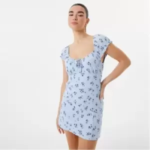Image of Jack Wills Broderie Prairie Dress - Blue