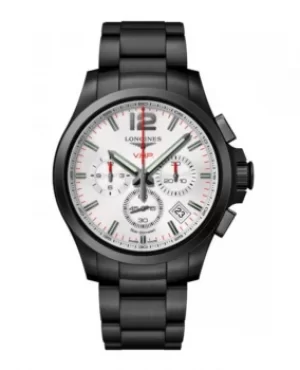Image of Longines Conquest V.H.P. Black PVD Silver Dial Mens Watch L3.717.2.76.6 L3.717.2.76.6