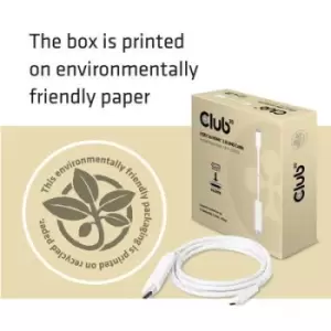 Image of club3D USB-C / HDMI Adapter cable USB-C plug, HDMI-A plug 1.80 m White CAC-1514 USB-C screen cable