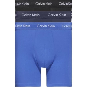 Image of Calvin Klein Pack Boxer Briefs - Black/Blue/Blue