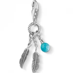 Image of Ladies Thomas Sabo Sterling Silver Charm Club Feather Charm