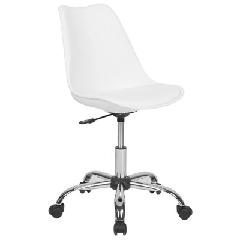 Image of Beliani Desk Chair Dakota Faux Leather White