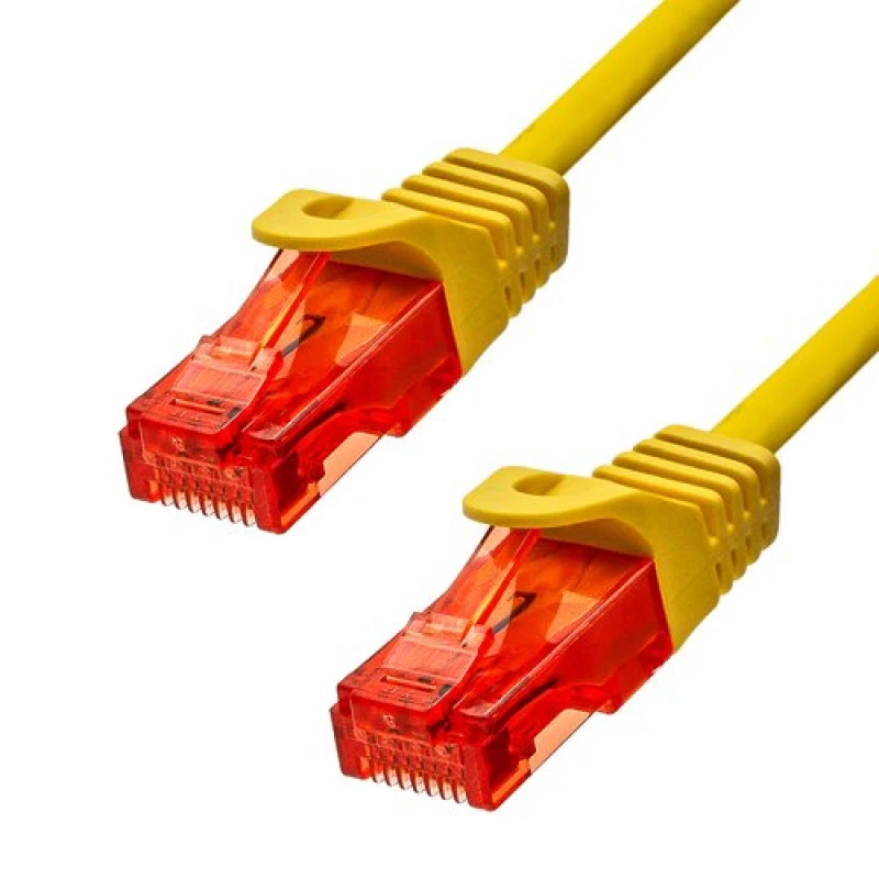 Image of ProXtend CAT6 U/UTP CU LSZH Ethernet Cable Yellow 25CM