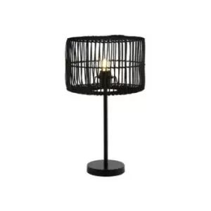 Image of Larissa Xanthi E27 Max 40W Rattan, Iron Matterial Black On/Off Switch