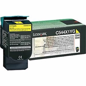 Image of Lexmark C544X1YG Yellow Laser Toner Ink Cartridge