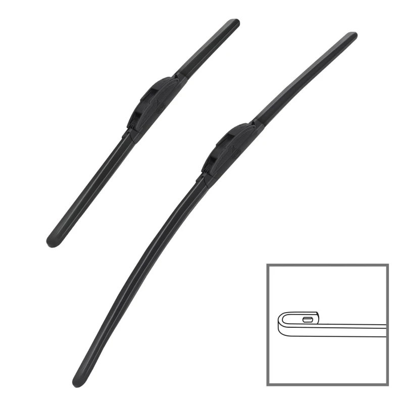 Image of HEYNER 020070 Wiper blade SET HYBRID Front, 430mm, Hybrid Wiper Blade Wiper Blade (298)
