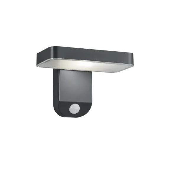 Image of Esquel Modern Outdoor Down Wall Lamp Anthracite 3000K IP44 with PIR