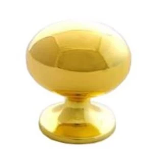 Image of BQ Polished Brass Effect Oval Internal Knob Furniture Knob