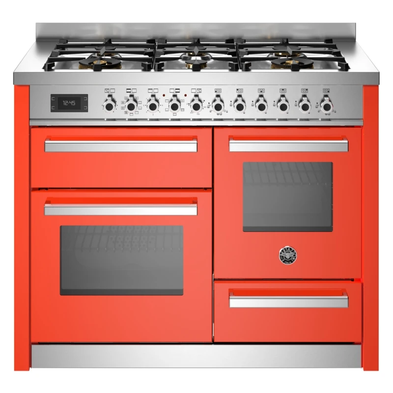 Image of Bertazzoni PRO116L3EART 110cm Professional XG Dual Fuel Range Cooker - Orange PRO116L3EART