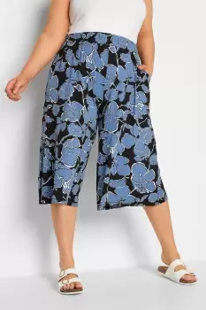 Image of Leaf Print Culottes