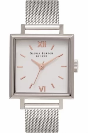 Image of Ladies Olivia Burton Big Dial Square Dials Watch OB16SS12