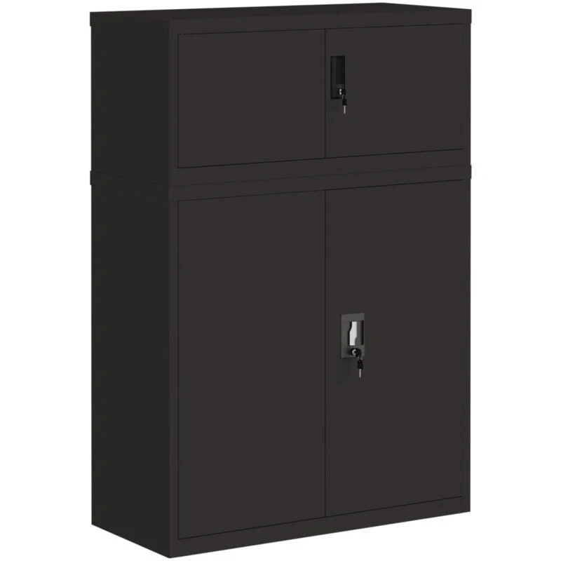 Image of VIDAXL File Cabinet Black 90x40x130cm Steel Vidaxl 8720845895716