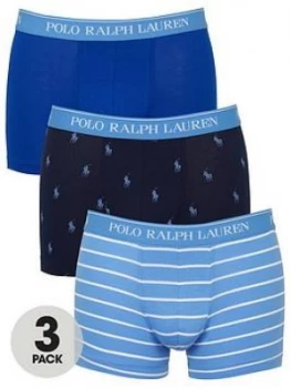 Image of Polo Ralph Lauren 3 Pack Of Trunks - Blue/Navy
