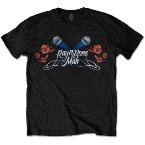 Image of Rag'n'Bone Man - Mics & Roses Unisex Medium T-Shirt - Black