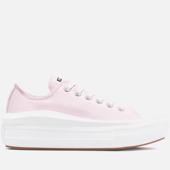 Image of Converse Womens Chuck Taylor All Star Hybrid Floral Move Ox Trainers - Pink Foam/White/White - UK 3