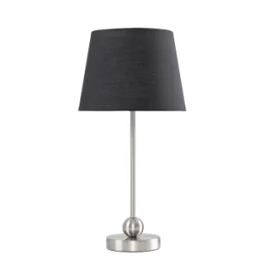 Image of Theydon Chrome Table Lamp with Black Aspen Shade