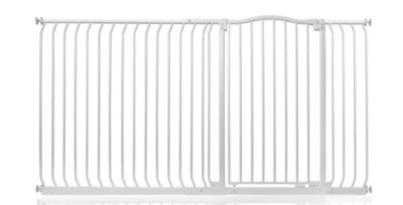 Image of Safetots Extra Tall Curved Top Safety Gate, 189Cm - 198Cm, Matt White, Extra Tall 100Cm In Height, Pressure Fit Stair Gate