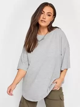Image of Yours Boxy Tee Grey Marl, Grey, Size 22-24, Women