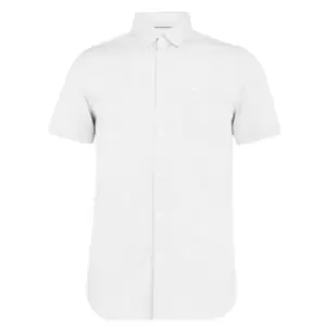 Image of Lacoste Short Sleeve Gingham Shirt - Green