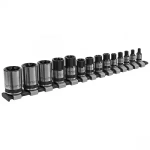 Image of Sealey AK618B TRX-Star Socket Set 14pc 1/4" 3/8" & 1/2"SqDrive E4-...