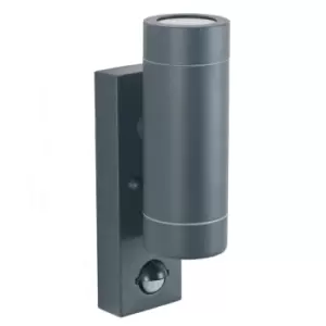 Image of Pacific Lifestyle Metal Dual PIR Wall Light - Dark Grey