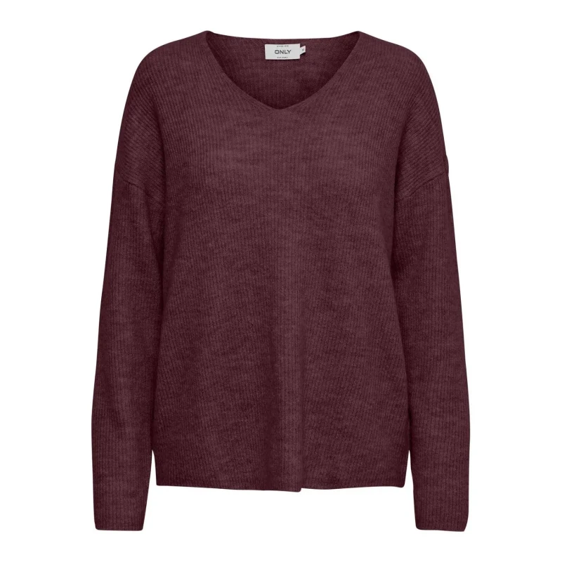 Image of Only Brushed Knit Jumper burgundy Women XS;L