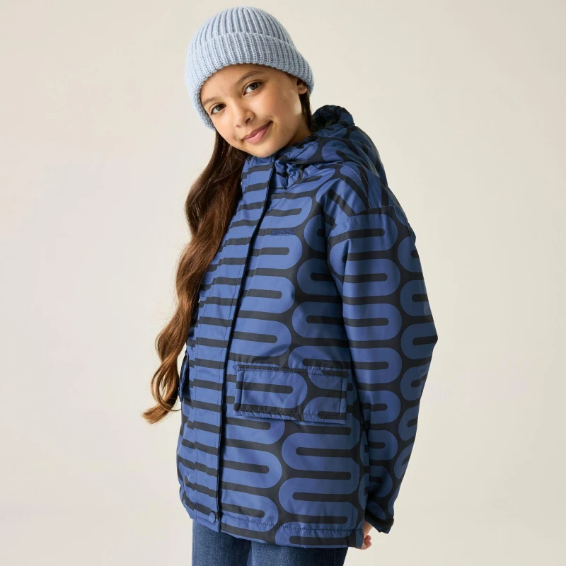 Image of Regatta Orla Girls Waterproof Blue unisex 3-4yrs