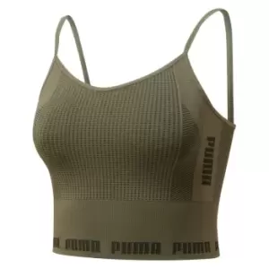 Image of Puma Evoknit Seamless Crop Top Womens - Green