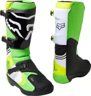 Image of FOX Comp Motocross Boots, green-yellow, Size 45, green-yellow, Size 45