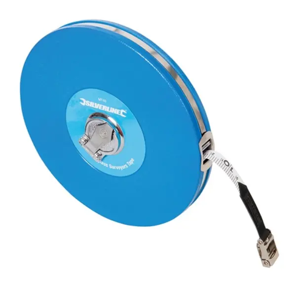 Image of Silverline Fibreglass Surveyors Tape - 50m / 165ft x 13mm MT40