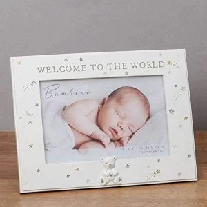 Image of 6" x 4" - Bambino Resin Welcome to the World Photo Frame