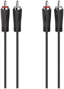 Image of Hama 1.5m RCA to RCA Audio Cable - Black