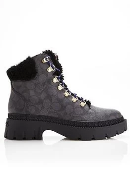 Image of Coach Janel Signature Hiker Boots - Black