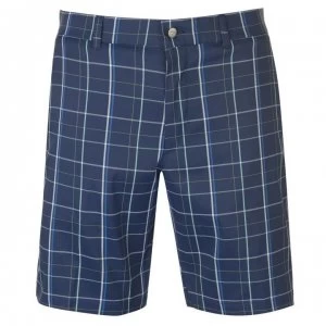 Image of Callaway Plaid Shorts Mens - Medieval Blue