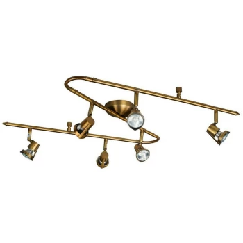 Image of Linea Verdace Lighting - Linea Verdace Balk 6 Light Spotlight Bar Bronze