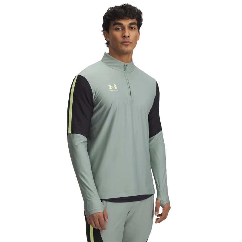 Image of Under Armour Mens Zipped Drill Top Silica Green male S