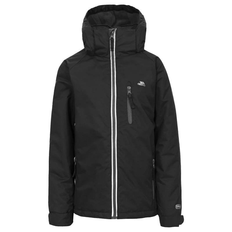 Image of Trespass Cornell II Waterproof Jacket in Black Size: 7-8 Years Black Unisex 7-8 Years