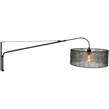 Image of Sienna Lighting - Sienna Elegant Classy Wall Lamp with Shade Black Matt