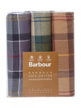 Image of Barbour Tartan handkerchief boxed gift set Dark Green