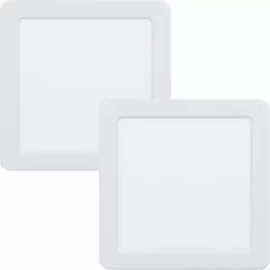 Image of 2 pack Ceiling Flush Downlight 166mm White Square Spotlight 10.5W 3000K led