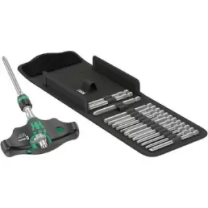Image of Wera Kraftform Kompakt 400 RA Set Imperial 1 Bit screwdriver 17 Piece Phillips, TORX, Allen, Square socket, Slot