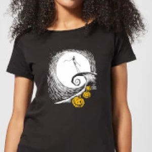 Image of Nightmare Before Christmas Jack Skellington Pumpkin King Womens T-Shirt - Black - 4XL - Black