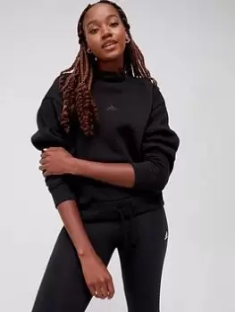 Image of adidas All SZN High Neck Sweat - Black, Size 2XL, Women