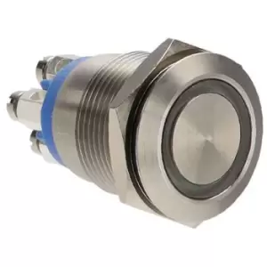 Image of ESKA Bulgin MPI002/TERM/BL Anti-vandal Switch SPST 24V DC 50mA Blu...