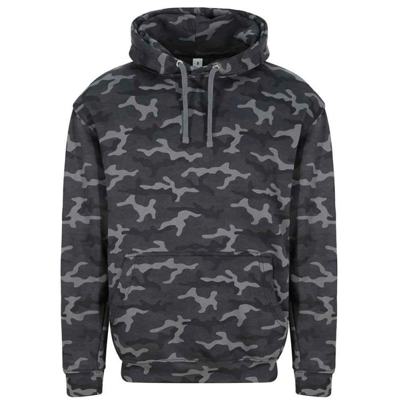 Image of AWDis AWDis Men Camouflage Hoodie in Black Size: Small Black S Male 5063470853342
