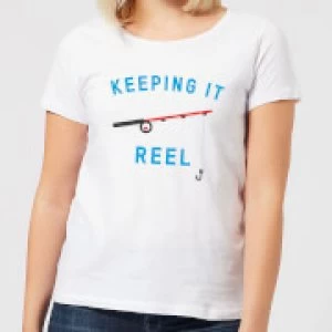 Image of Keeping it Reel Womens T-Shirt - White - 3XL