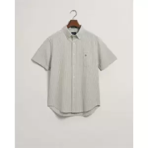 Image of Gant Reg Ut Seersucker Ss Shirt Kalamata - Green