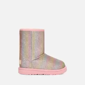 Image of UGG Kids Classic II Glittered Faux Suede and Faux Shearling Boots - UK 7 Toddler