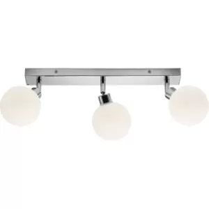 Image of G9 Triple Bar Spotlight with Round Frosted Glass - Chrome 230V IP44 25W
