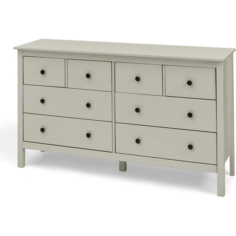 Image of Homelife Copenhagen 8 Drawer Chest of Drawers - Grey Grey One Size
